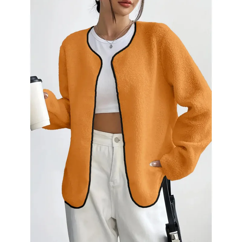 

Autumn Winter Hot-Selling European and American Fashion Casual Women's Open Front Short Coat