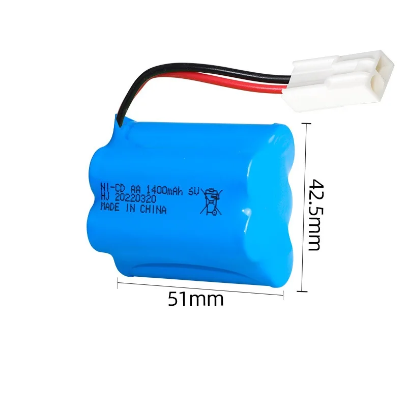 6V 1400Mah NI-CD Batterij Voor Rc Speelgoed Auto Tanks Treinen Robot Boot Kanon NI-CD Aa 1400Mah 6V Oplaadbare Batterij