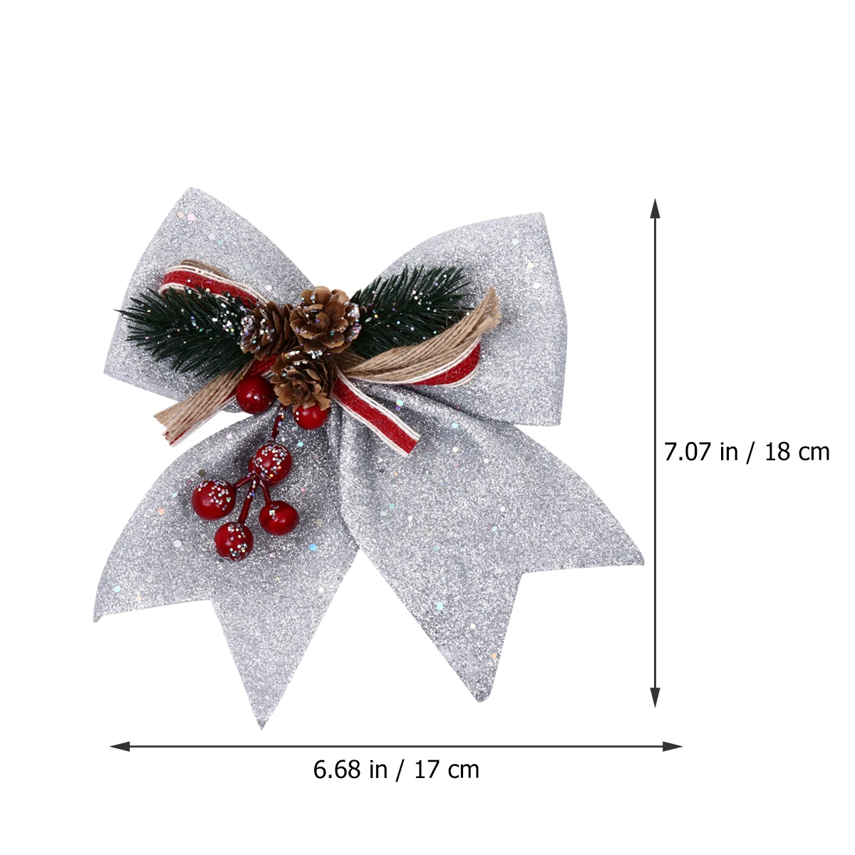 

4pcs Christmas Tree Bow Decoration Foam Wood Jute Rope Ornament Indoor Pendant Giant Coaster Home Decor
