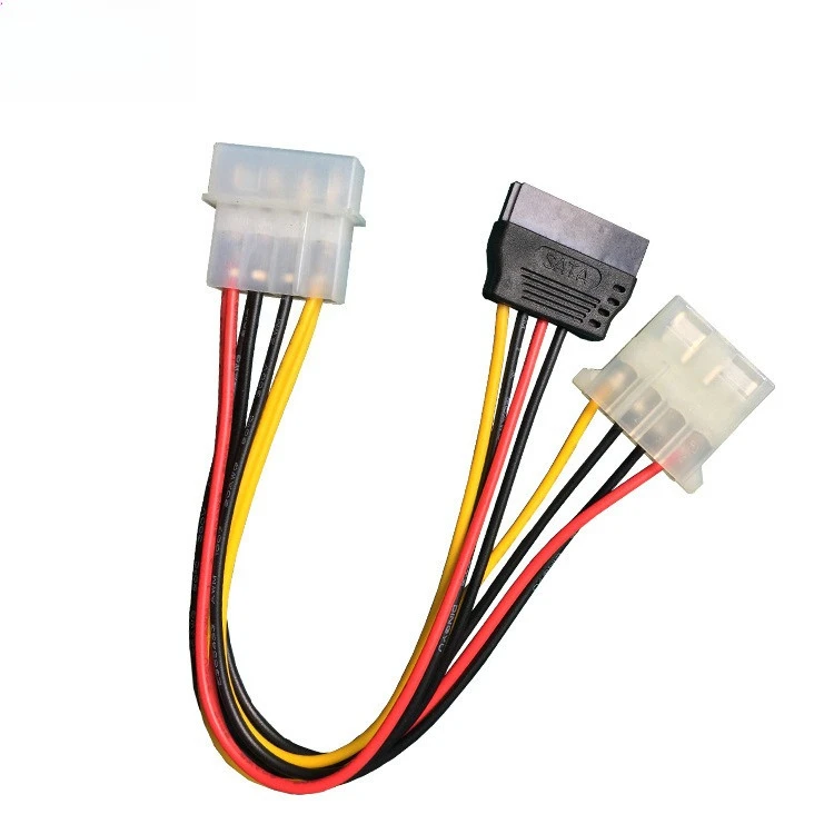 15P SATA 암-대형 4P 수 및 대형 4P 암 단자 1포인트 및 2개의 전원 케이블 컴퓨터 하드 디스크 케이블 0.1M 0.2M