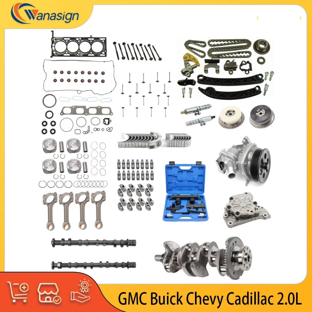 

Детали двигателя, ремонтная прокладка, комплект распределительного вала коленчатого вала, подходит для газа 2,0 л L4 для Chevrolet Camaro Malibu Equinox Buick 2,0 л