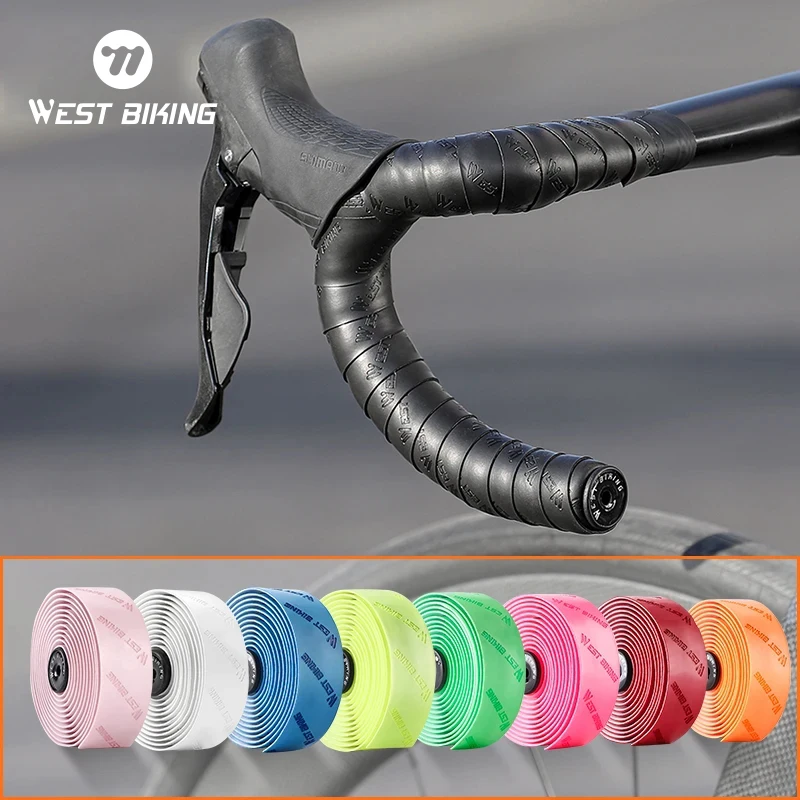 WEST BIKING Bicycle Handlebar Tape Non-Slip Shock Absorbing Belt Ultralight Wear-Resistant Cycling Strap Road Bike Accessories