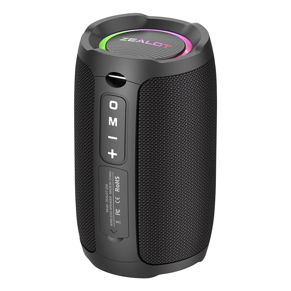 Zealot-S49 10W Draagbare Bluetooth Speaker Stereo Geluid IPX7 Waterdicht Draadloze Bluetooth 5.2 Uitstekende Basprestaties