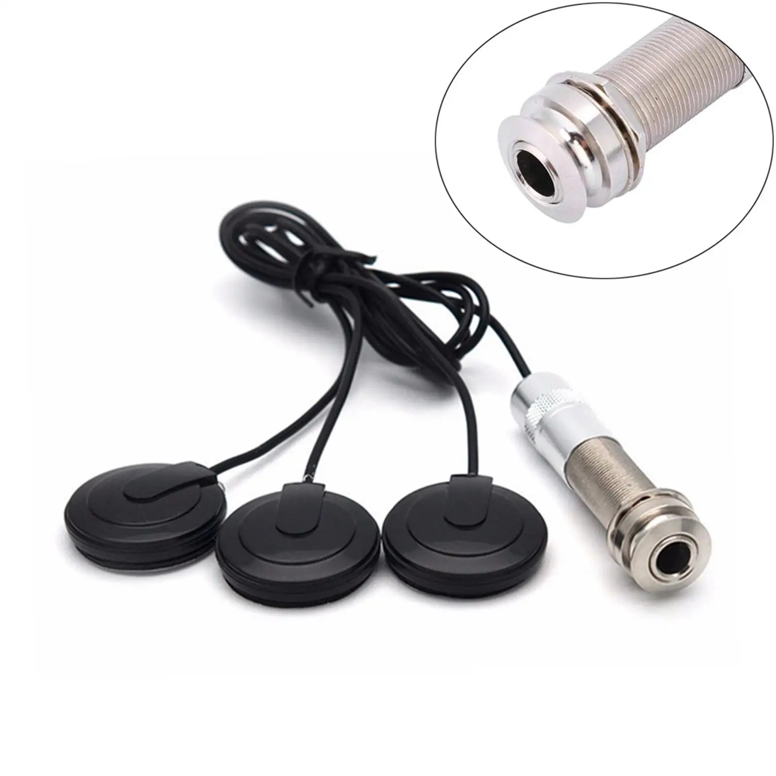 Acoustic Guitar Piezo Pickup 3 in 1 Passive Pickup Elements Self Adhesive Professional Piezo Contact Microphone Pickup for