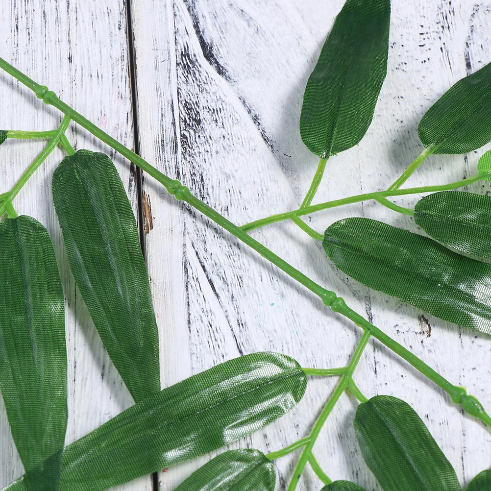 

100 Pcs Lifelike Decorative Decorative Leaves Fake Bamboo Leaves Plants Home Garden Party Wall Craft Decoration