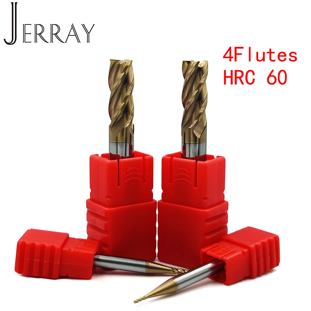 D1-20MM 4 galur HRC60 Tungsten steel Carbide Square Flat End Mill Spiral bit CNC milling cutter bit