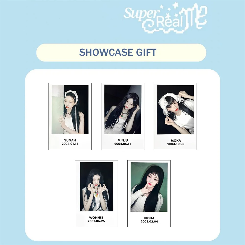 5pcs/Set ILLIT Photo Card Album Super Real Me Korean Style LOMO Cards High Quality HD Photo Kpop Wonhee Minju Collection Gift