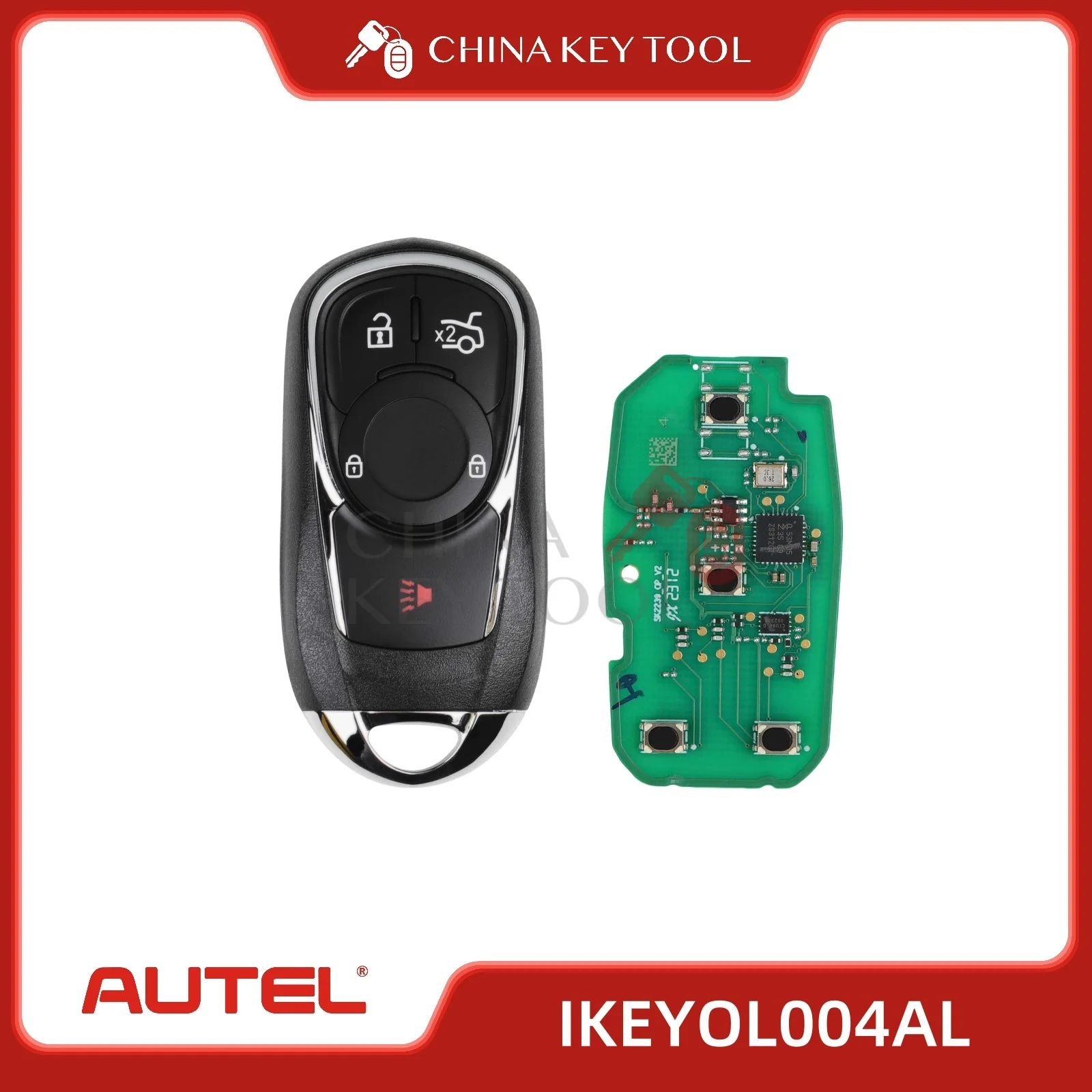 1PCS AUTEL IKEY Universal Smart Key IKEYOL004AL OL004AL 4 Buttons 315MHz /433MHz For Autel Smart Key For KM100 IM508 IM608
