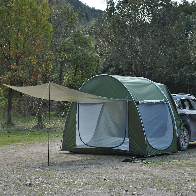 Tenda per auto impermeabile per la famiglia, facile installazione per 3-4 persone, capacità di dormire, grande capacità, viaggi all\'aperto, adatta