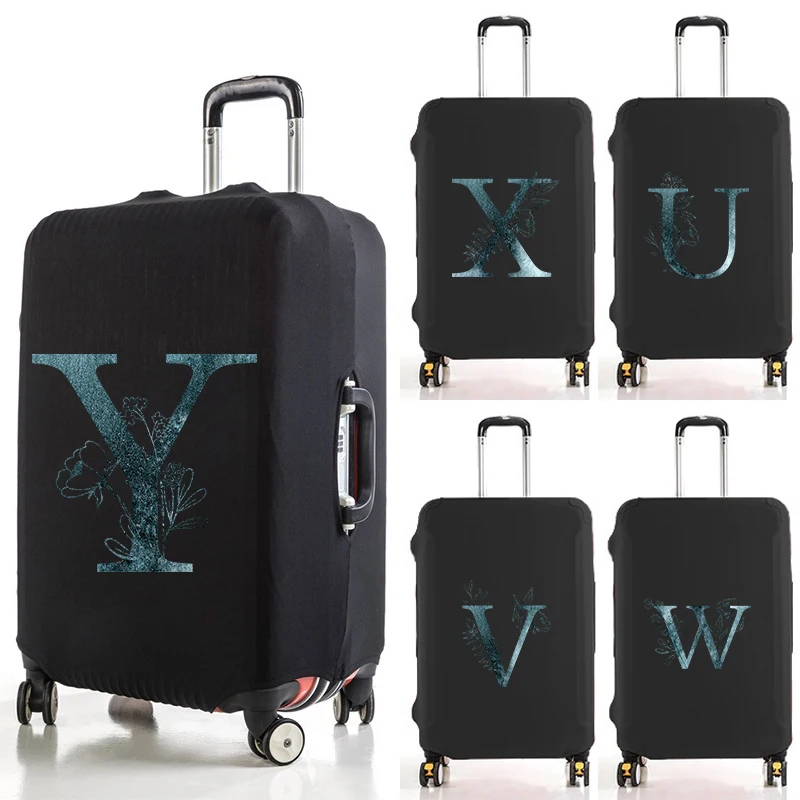 Blue Letter Luggage Cover Washable Protective Cover Thicker Luggage Cover Dust-proof Suitable for 18-32 Inch Travel Accessories