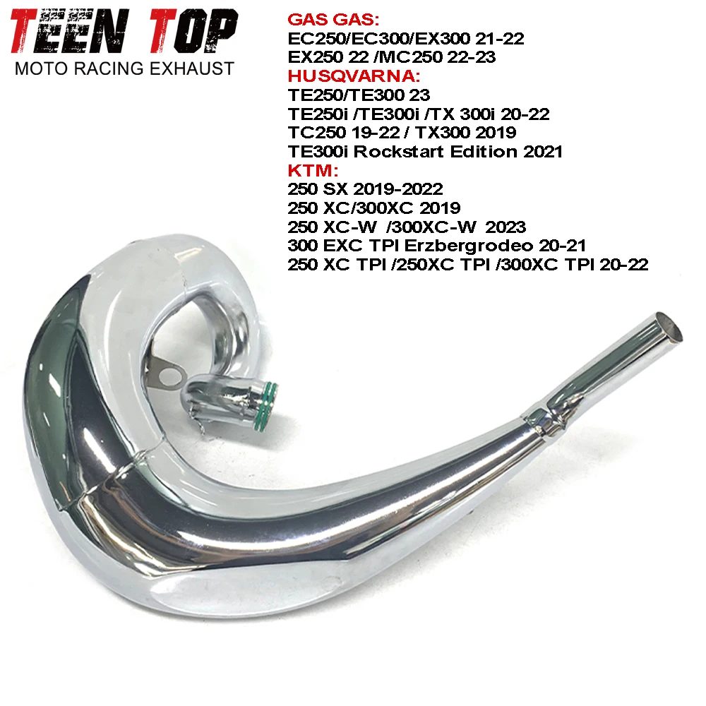 Offroad Bike Escape Exhaust Header Pipe For KTM 250 SX 250 XC-W 300XC-W Exhaust Elbow Motorcycle Mild Steel 300 EXC 20-23