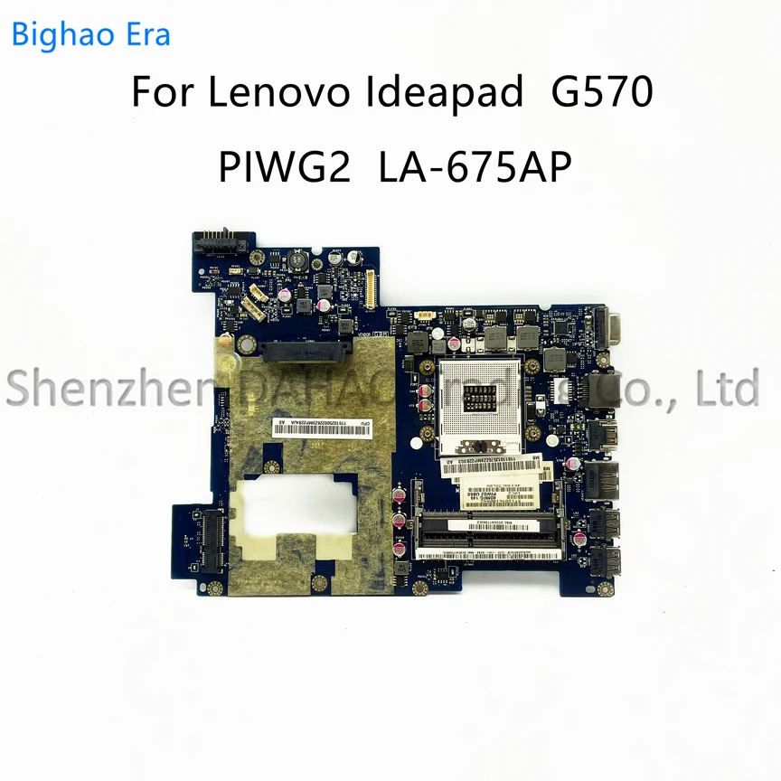 

PIWG2 LA-675AP For Lenovo Ideapad G570 Laptop Motherboard HM65 Chipset UMA DDR3 100% Fully Tested