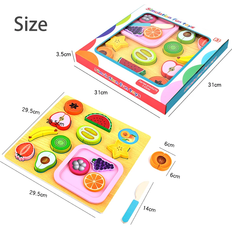 Obst Holz Spielzeug Für Mädchen Gemüse Simulation Lebensmittel Puzzle Bord Spiel Kinder Pretend Spielen Küche Spielzeug Montessori Pädagogisches