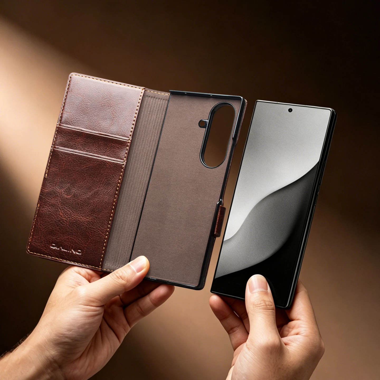 For Samsung Galaxy Z Fold8 Fold 8 Ultra Genuine Leather Flip Case Premium Business Cowhide Wallet Phone Cover For Fold8 Ultra
