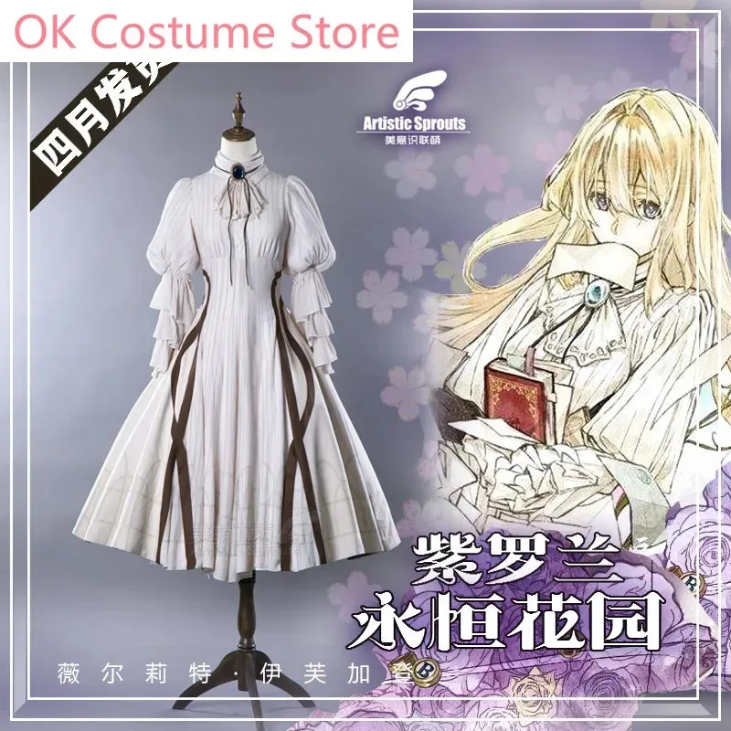 CyAnime! Violet Evergarden Elegant Lolita Dress Gorgeous Uniform Cosplay Costume Halloween Carnival Party Suit For Women