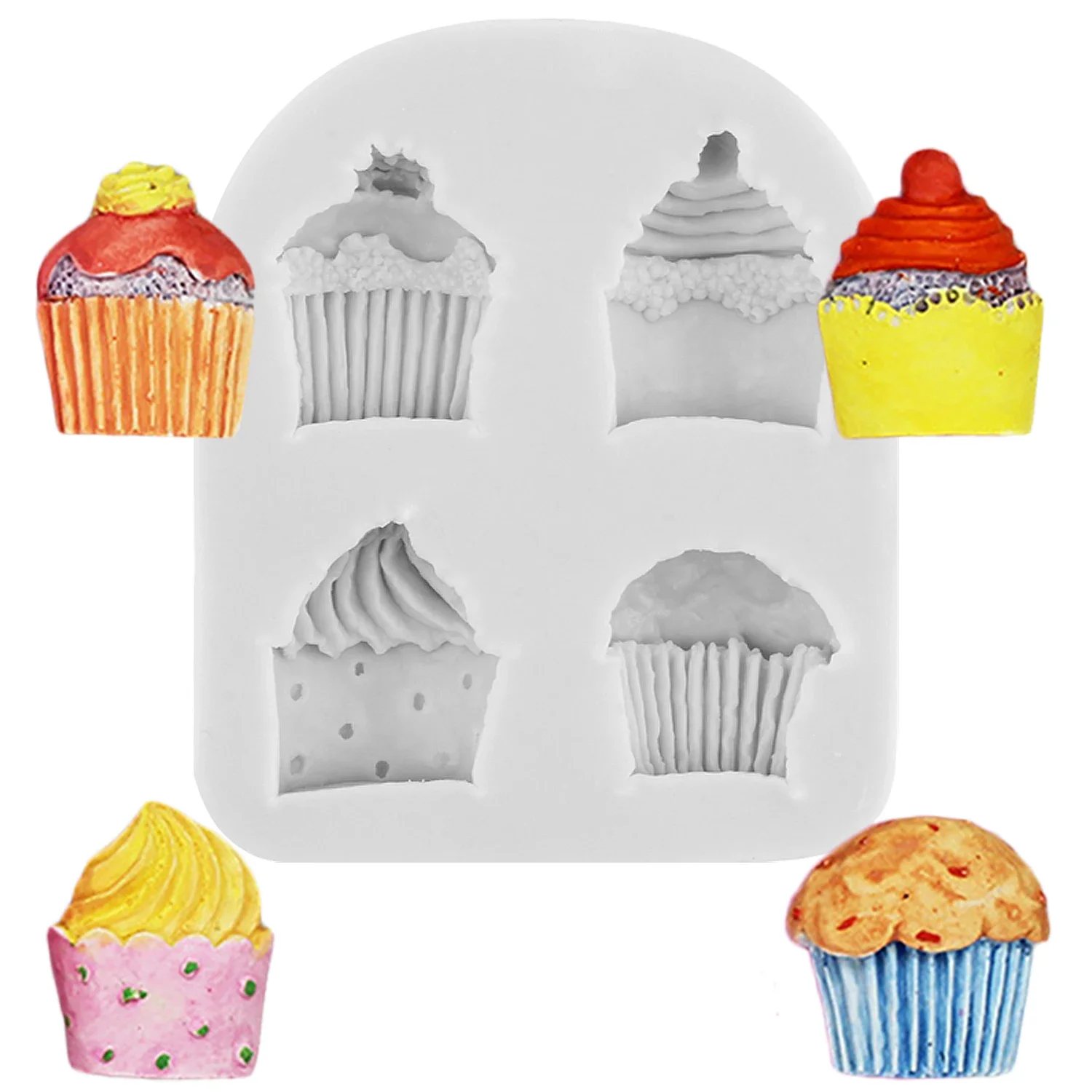 

Ice Cream Cone Candy Silicone Mold Popsicle Fondant Molds DIY Cake Decorating Tools Chocolate Cupcake Topper Moulds