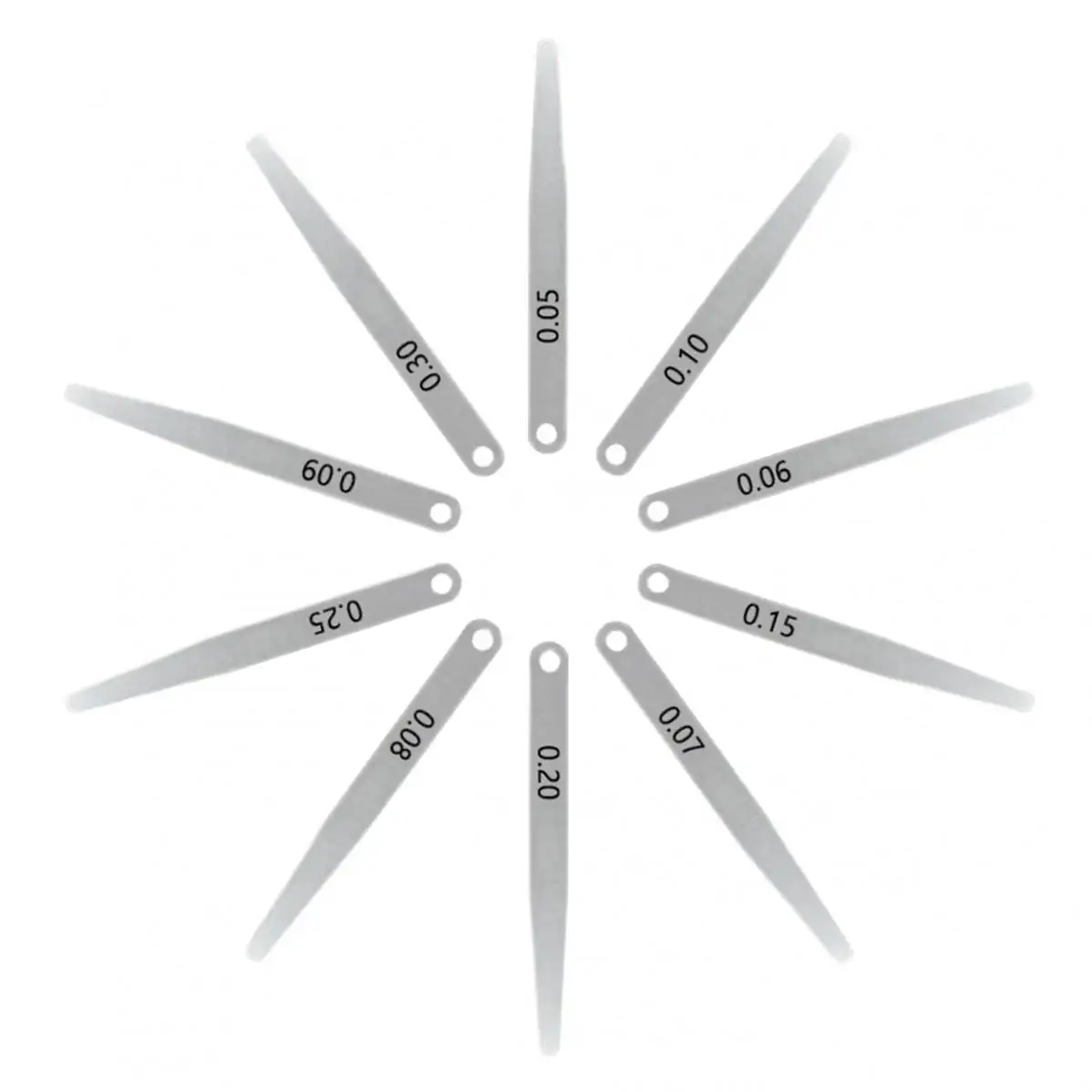2Pcs เมตริกความหนา Feeler Gauge 0.05-0.30Mm Gap เครื่องมือวัดความหนาสำหรับความกว้างช่องว่าง