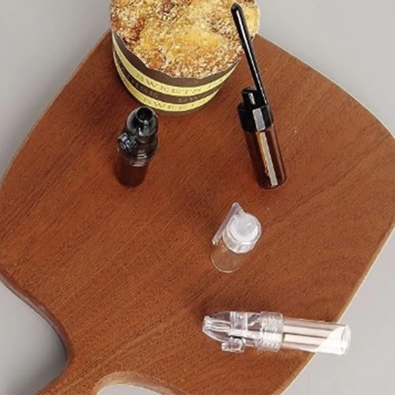 4 قطعة موزع مسحوق زجاجي صندوق حبوب مع قمع موزع مسحوق التوابل السفر المحمولة تخزين زجاجات شفافة قابلة لإعادة الملء #5