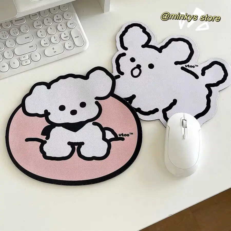 MINKYS Kawaii Sugar Rabbit Antiskid Waterproof Desk Mat Mouse Pad Computer Mousepad Accessories School Office Stationery