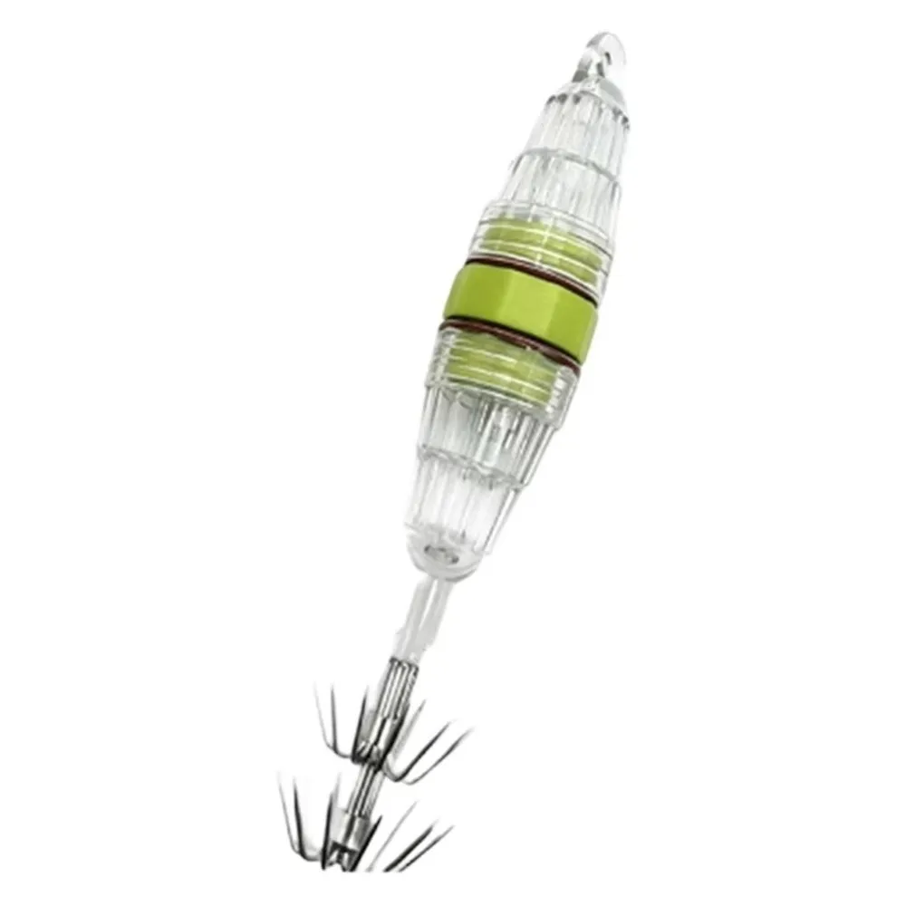 10cm Length LED Fishing Light Built-In LED 8g Weight Fishing Lure Bait Light Squid Hook Design Bait Light Function