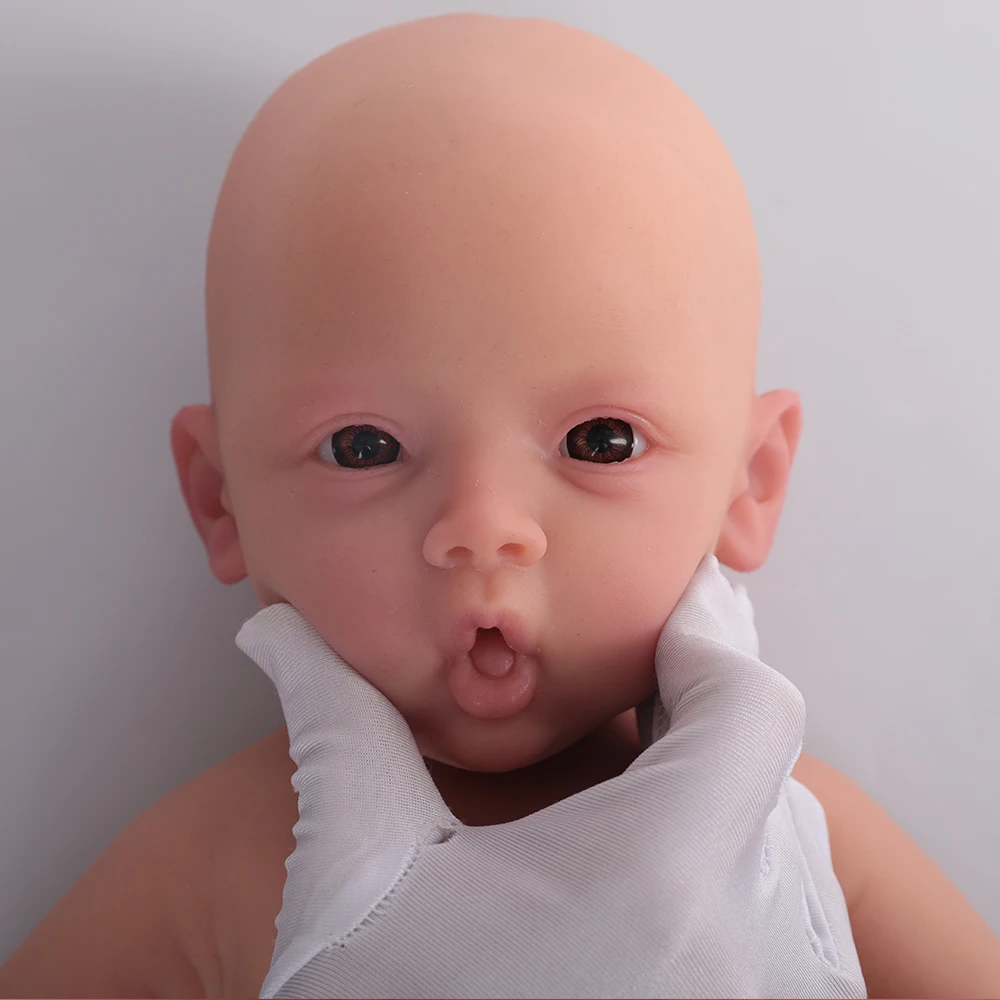 Herpinker, muñeca Reborn de silicona de cuerpo completo de 100% para niña de 3kg, juguetes suaves realistas para bebé con ropa para niños, regalo de muñecas
