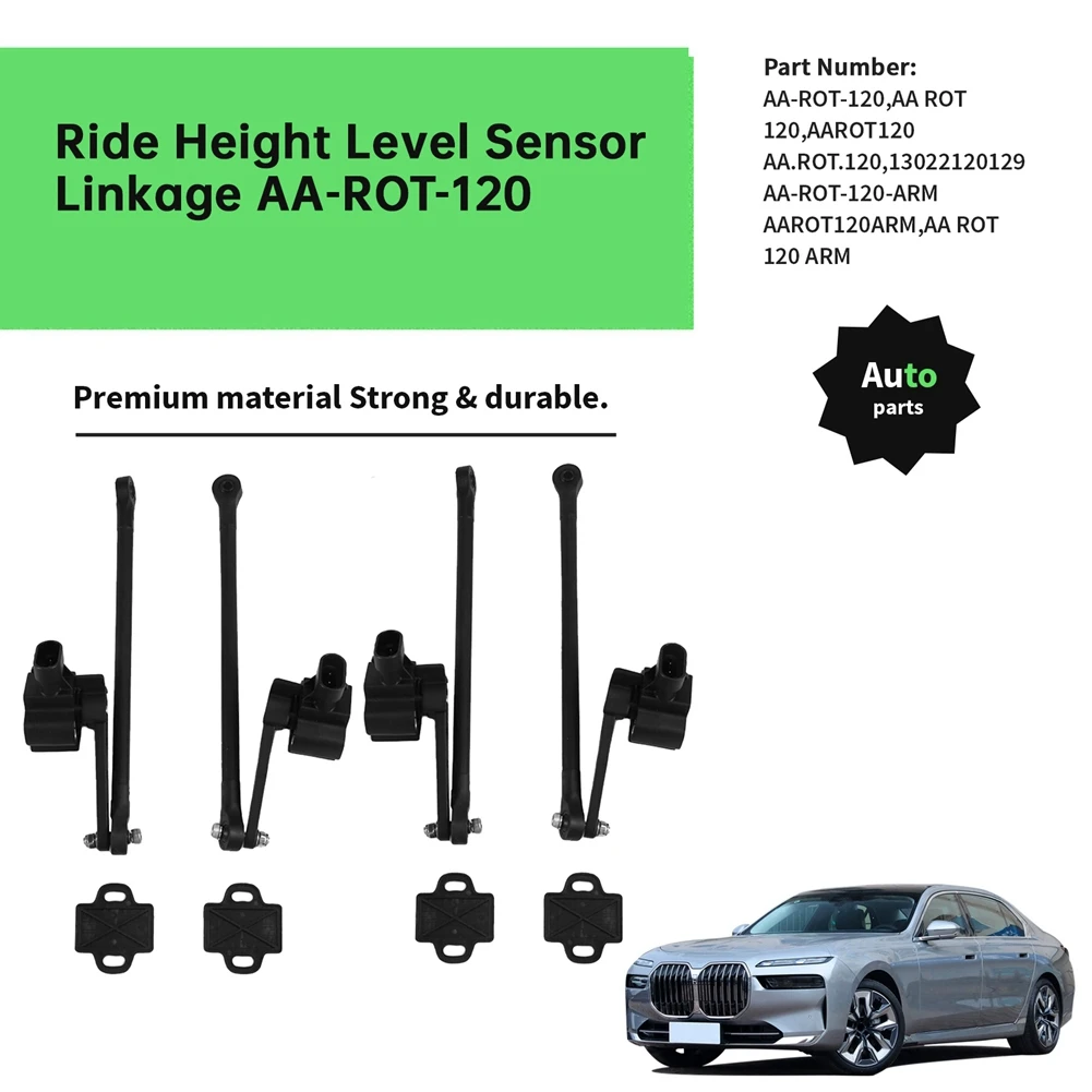 AB96-4Pc/Set Sensor de altura de passeio de carro ligação AA-ROT-120 para BMW Accuair Ride Sensor de nível de suspensão AAROT120 13022120129
