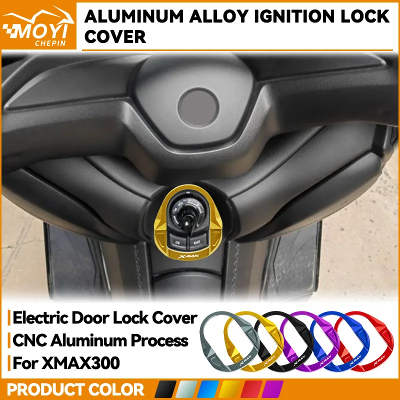 

For Yamaha XMAX 300 xmax 2023 2024 2025 Motorcycle Accessories Electric Door Lock Trim Cover Door Striker Lgnition Switch Cover