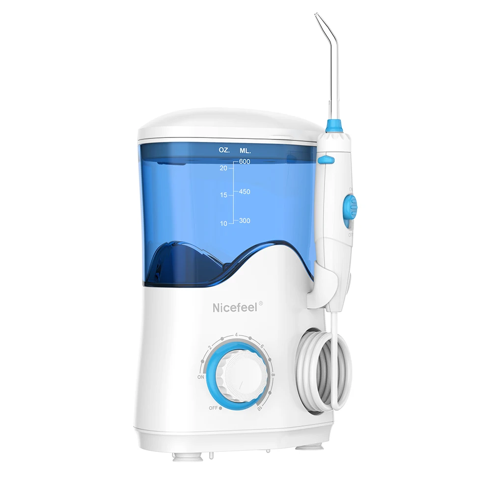 600ML Tabletop Water Flosser 10-Speeds Oral Irrigator 5 Function Nozzle Water Jet With Water Thread For Teeth Cleaning Care Tool