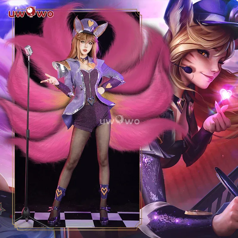 

IN STOCK UWOWO League of Legends/LOL Cosplay Pop Satr Ahri Fox 2023 ASU Cosplay Costume With Tail Game Costume Halloween Costume
