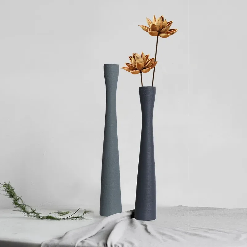 for Nordic Thin Long Brushed Creative Ceramic Vase Dried Flower Arrangement Living Room Soft Decoration Sample Room