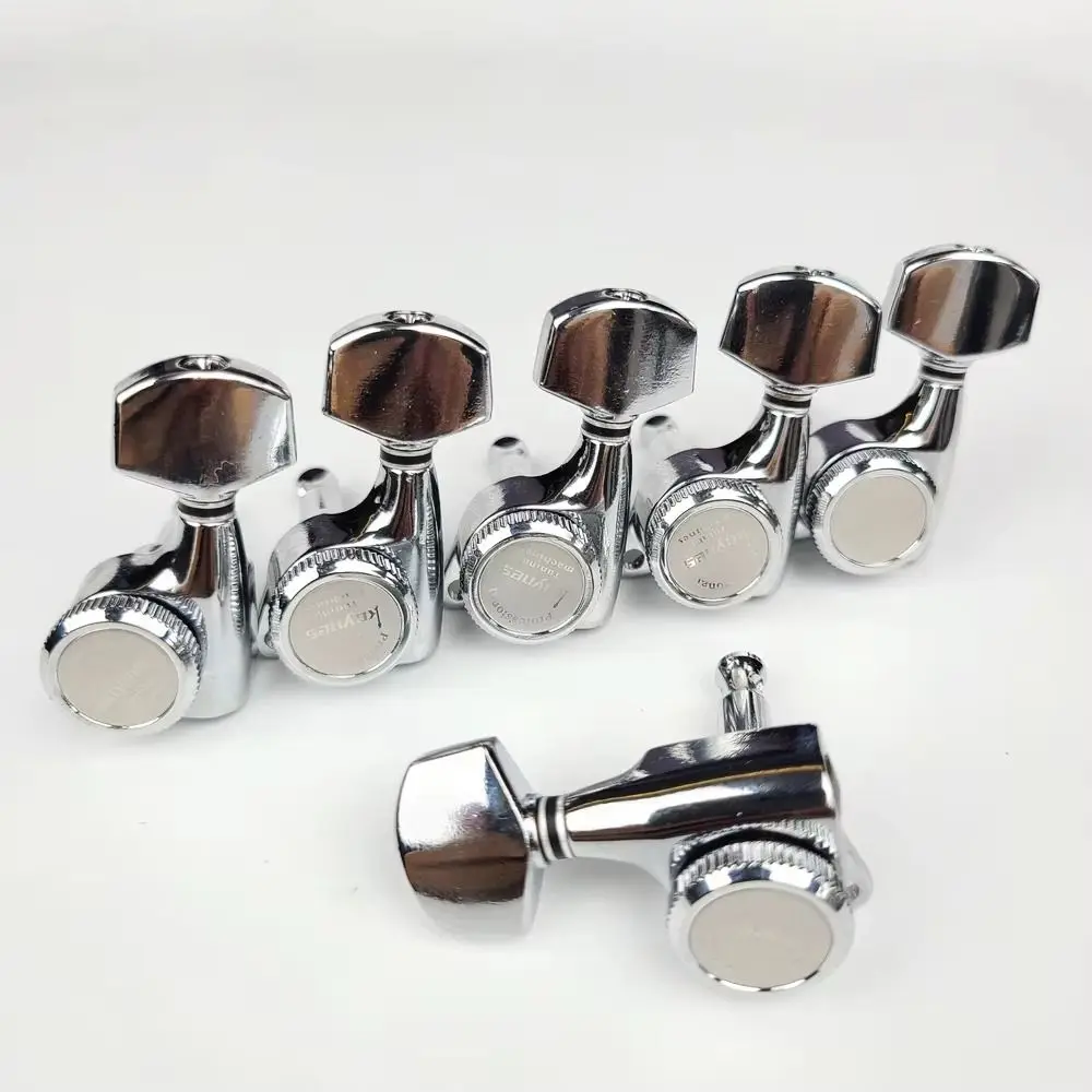 6PCS/Set Chrome Guitar Locking Tuners Lock String Silver/Gold/Black Electric Guitar Machine Heads Tuners Guitar Tuning Pegs
