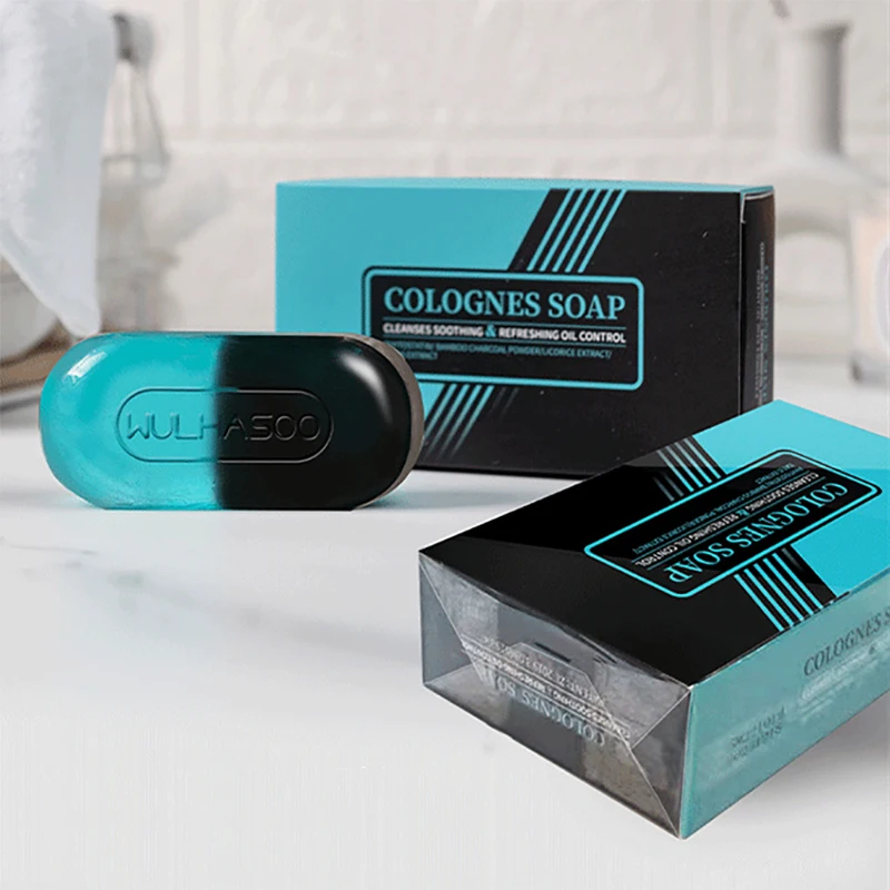 Jabón hecho a mano de Colonia de dos colores Lathering ligeramente fragante elimina el exceso de aceite que deja la piel naturalmente limpia y refrescada