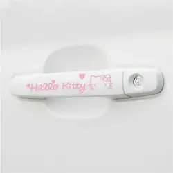 Sanrio Car Door Handle Sticker Car Sticker Hello Kitty Cartoon Cute Car Decoration Car Film Modification Accessories Gift