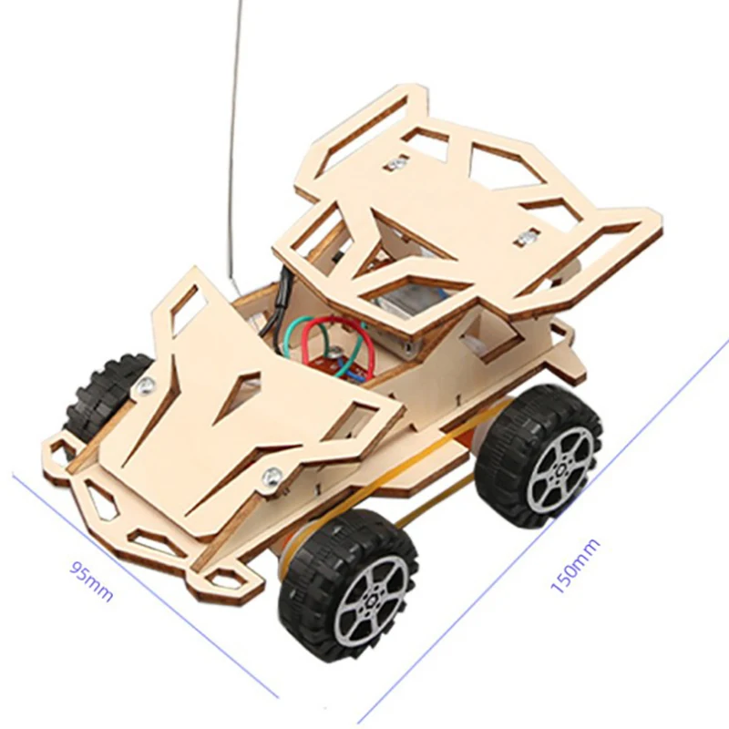 Montessori DIY Mini Solar Wireless Remote Control Car Toy for Children Science Educational Toy Assembly RC Toys