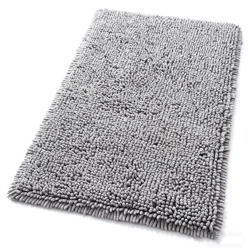 

Homaxy Chenille Bath Mat Thicken Non-Slip Bathroom Rug Soft Floor Foot Carpet Absorbent Quick Dry Microfiber Shower Mats Decor