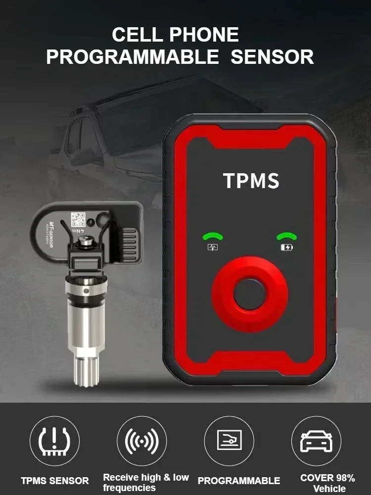 

Программируемые датчики TPMS 2 в 1, 433 МГц + 315 МГц, поддержка программирования с CELL PHONE