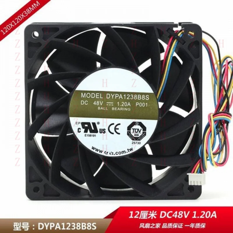 

XXZ AVC ДЛЯ 12038 DYPA1238B8S 48 В 1,2 А 12 см 4-проводной вентилятор с двойным шариковым регулированием скорости
