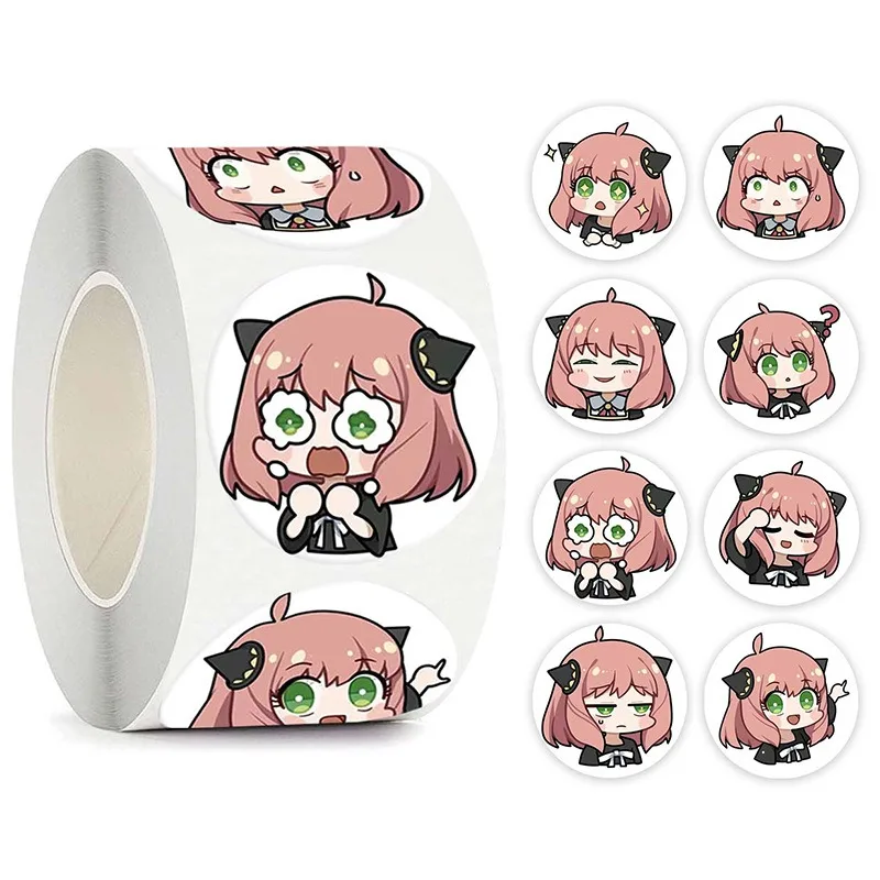 

Spy X Family Cartoon Anime Roll Stickers Mega Collection Decorative Sticker for Students Kawaii DIY Journaling & Craft Supplies