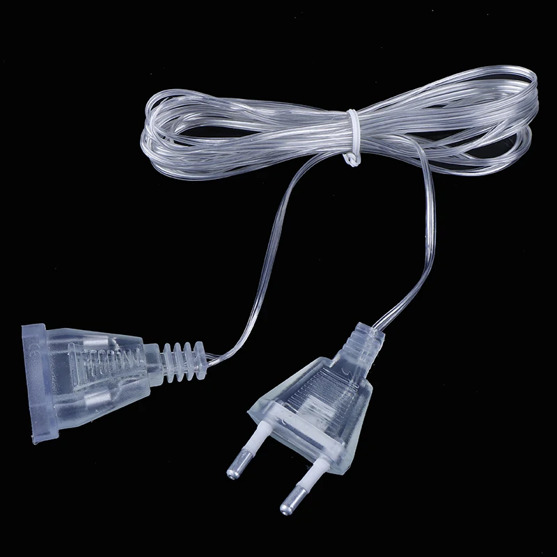 

3M/5M EU Power Extension Cable Plug Transparent Standard Power Extension Cord For Home Holiday Led String Light Christmas Lights