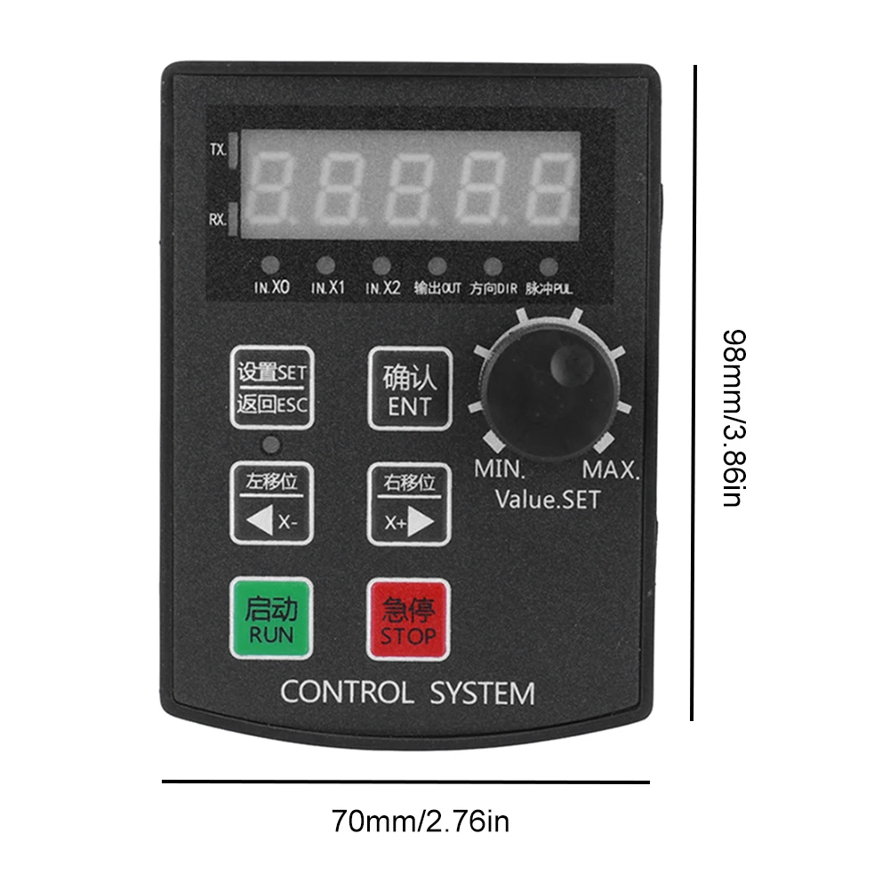 HF020 5-cyfrowy wyświetlacz Limit Komunikacja Sterownik silnika DC12-24V 85KHz Moduł sterowania ruchem silnika krokowego/serwo do CNC