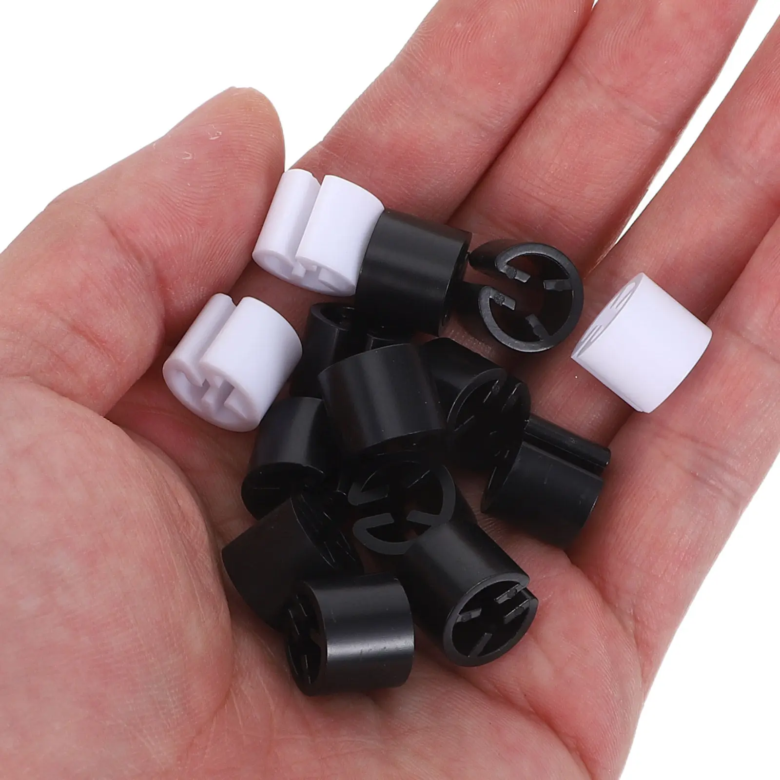 300Pcs Lightweight Plastic Hanger Size Tag Markers Blank Size Rings for Clothing Racks Fast Attachment Retail Warehouse Branding