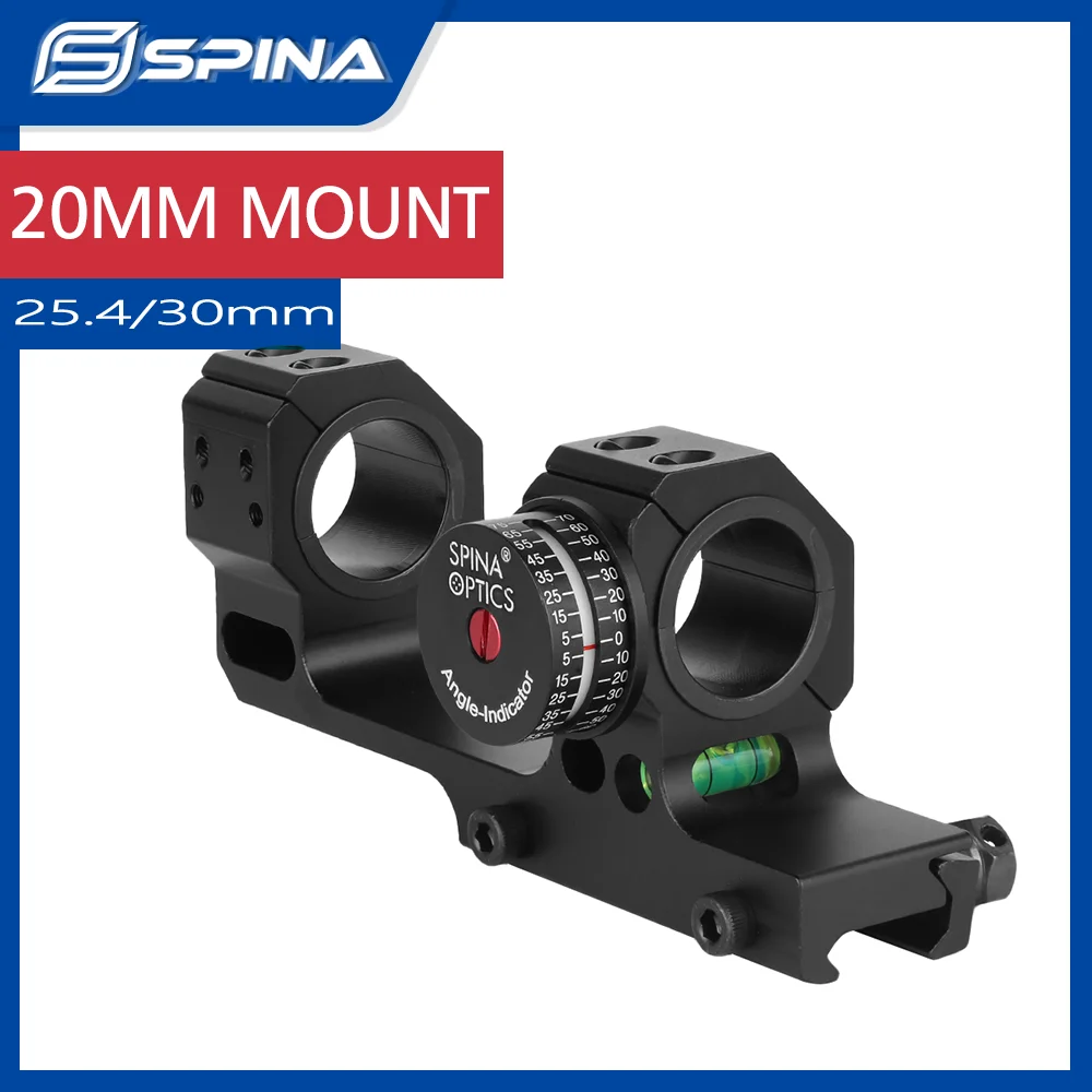 SPINA Tactical Hunting  Riflescope Mounts With Angle Indicator Bubble Level 25.4mm/30mm Scope Aluminium Alloy Mount Rings