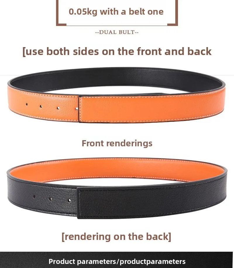 NEUE Luxus Marke Gürtel Männer Hohe Qualität Pin Schnalle Männlich Strap Fashion Echtes Leder Bund Ohne Schnalle 3,8 cm ceinture – Detail 1
