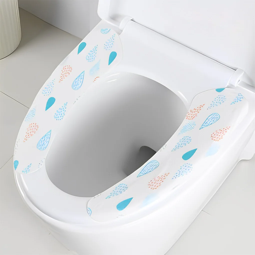 2X Toilet Cover Seat Cushion Multicolored Cute Looking Cartoon Style Warm Pad Exquisite Home Supplies Seats Warmer Pink