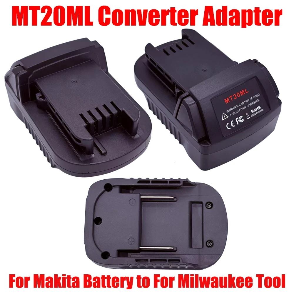ALASICKA for Makita 18V Lithium Battery Convert To Work for Milwaukee M18 Lithium-Ion Cordless Power Tool Battery Adapter MT20ML