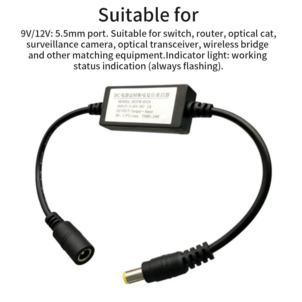 24h Durable Reset Tool Relay Router Timer Practical Auto Power Off Controller Accessories 9V 12V Restart Network Home Automatic