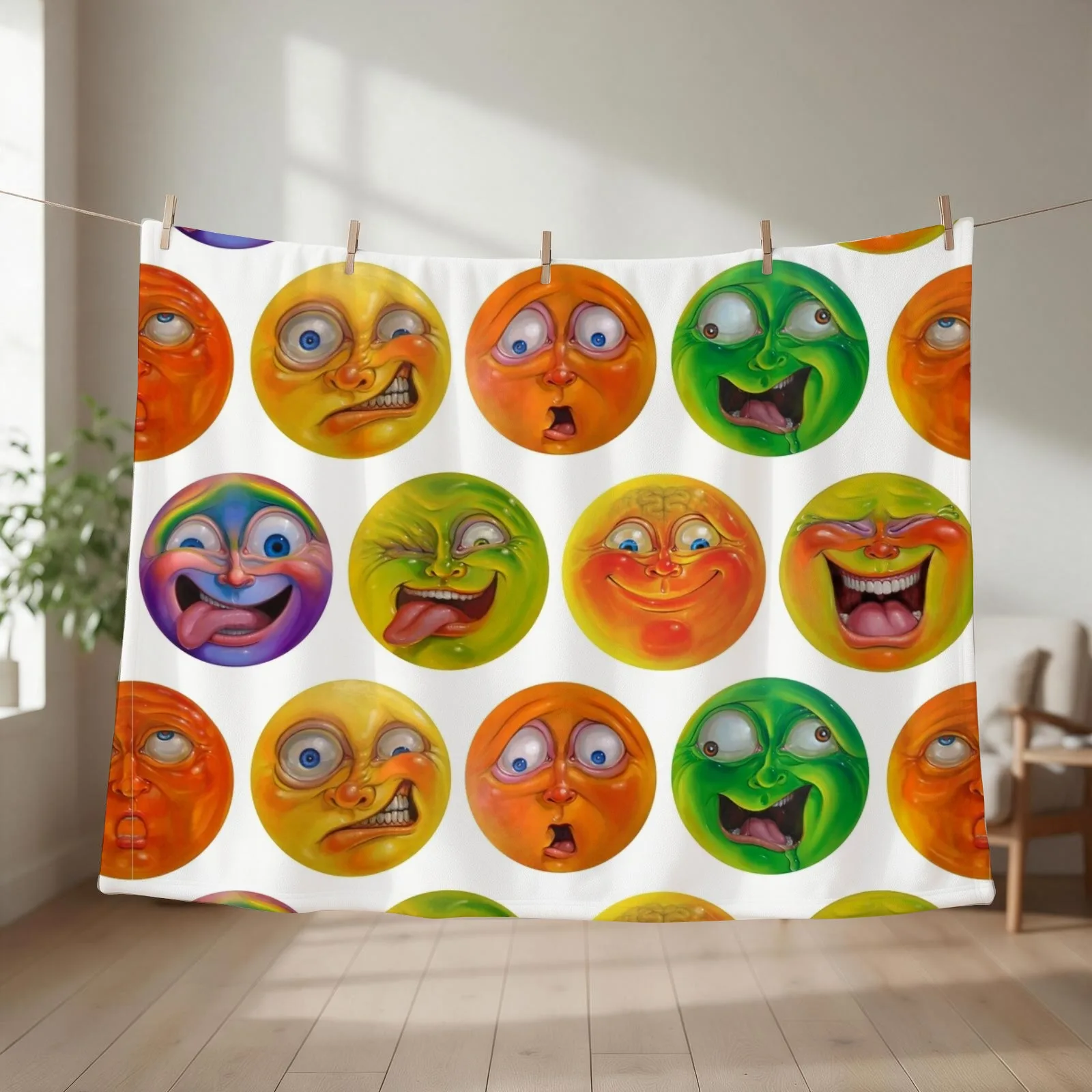 Jelly heads Throw Blanket couch cozy soft plush fuzzy picnic outdoor blanket
