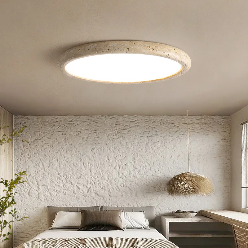 Spanish Natural Yellow Cave Stone Ceiling Lamp Living Room Restaurant Bedroom Kitchen LED Chandelier Indoor Decor Light Fixtures