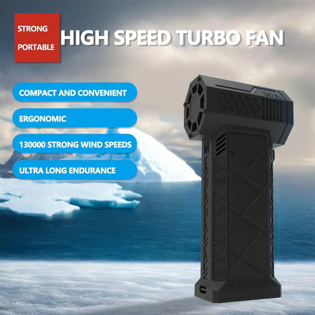 

Turbo Jet Violent Fan Rechargeable Brushless 130000RPM Wind Speed 52m/s Portable Mini Air Blower Handheld Car Dust Blowing Tools