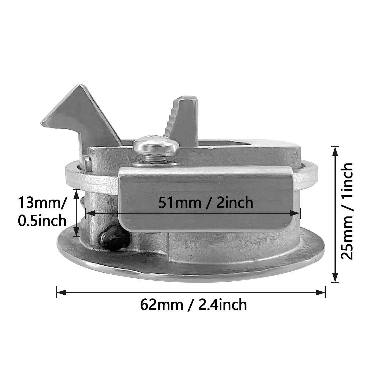 Marine Lock with Key Practical Sturdy Floor Buckle for RV Boat Trailer